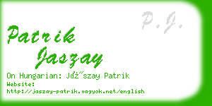 patrik jaszay business card